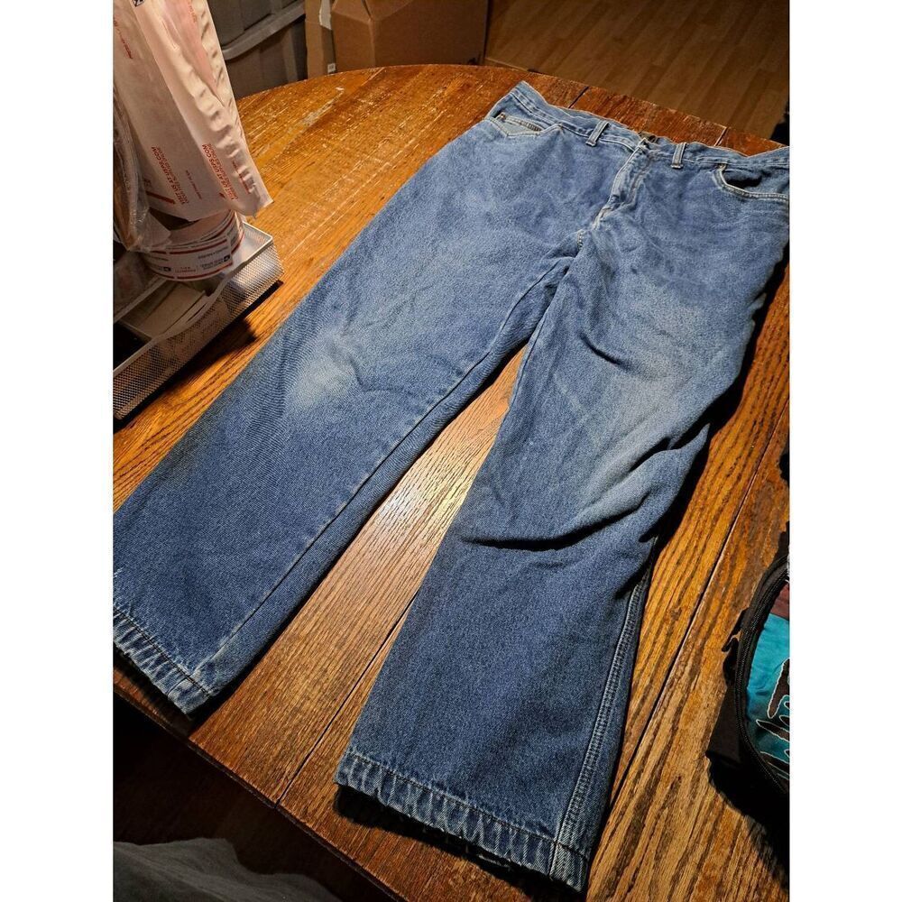 40x32 Red Head Thermal Lined Insulated Cotton Denim Blue Jeans Warm Casual Pants